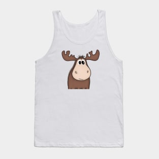 Cute Moose Drawing Tank Top